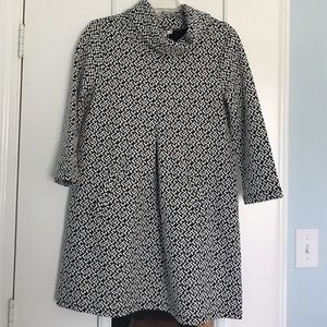 Tyler Boe Kim Cowl navy Greek key sweater dress!